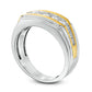 Men's 0.75 CT. T.W. Natural Diamond Wedding Band in Solid 10K Two-Tone Gold