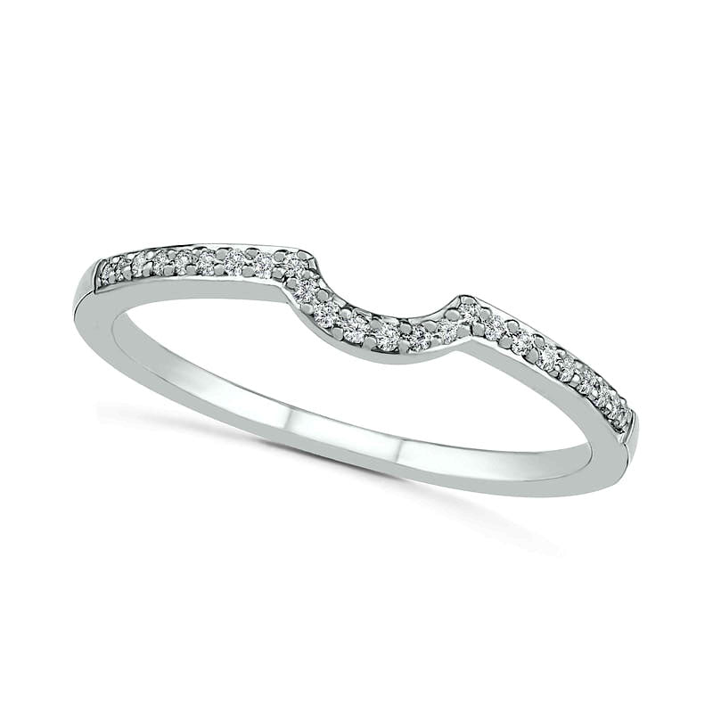 0.33 CT. T.W. Composite Natural Diamond Bridal Engagement Ring Set in Solid 10K White Gold