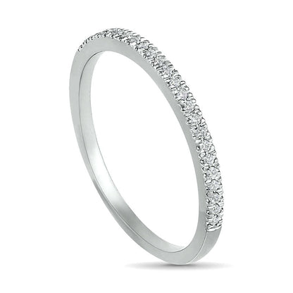 0.38 CT. T.W. Composite Natural Diamond Antique Vintage-Style Bridal Engagement Ring Set in Solid 10K White Gold