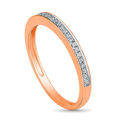 0.33 CT. TW. Natural Diamond Flower Frame Bridal Engagement Ring Set in Solid 10K Rose Gold