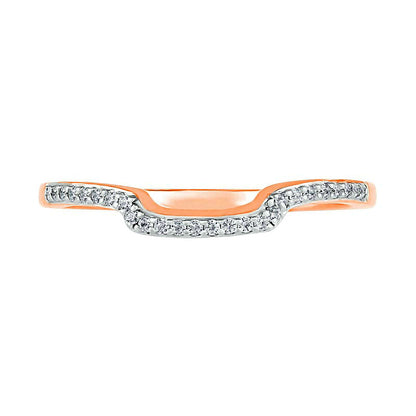 0.38 CT. T.W. Composite Natural Diamond Square Frame Split Shank Bridal Engagement Ring Set in Solid 10K Rose Gold