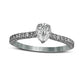 0.75 CT. T.W. Pear-Shaped Natural Diamond Engagement Ring in Solid 14K White Gold