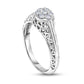 0.20 CT. T.W. Composite Natural Diamond Ornate Promise Ring in Solid 10K White Gold