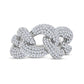 1.75 CT. T.W. Natural Diamond Chain Link Ring in Sterling Silver