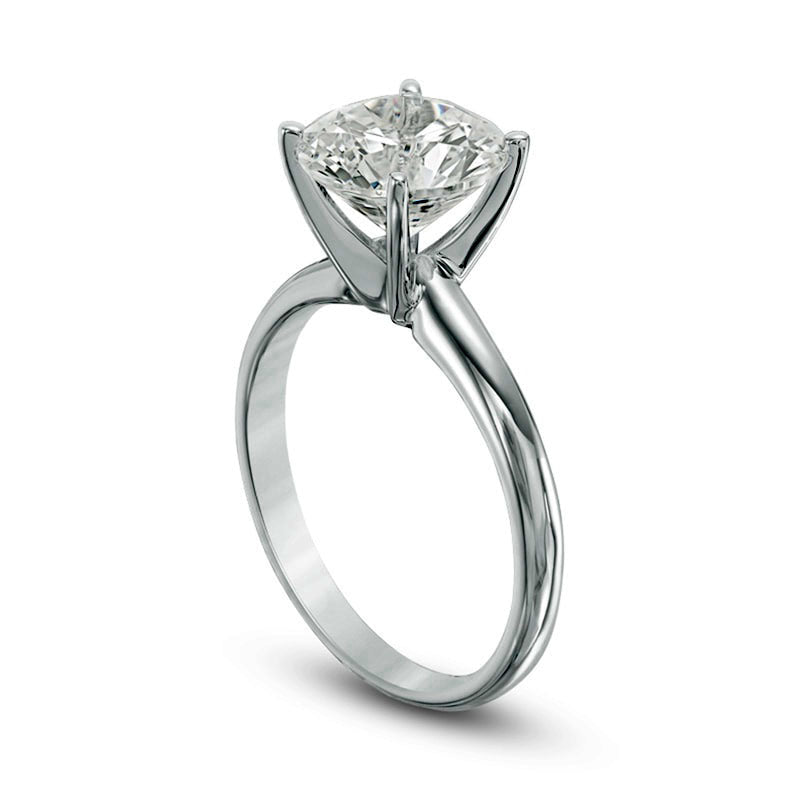 3.0 CT. Certified Lab-Created Diamond Solitaire Engagement Ring in Solid 14K White Gold (F/VS2)
