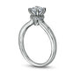 0.88 CT. T.W. Natural Diamond Frame Engagement Ring in Solid 14K White Gold (I/I2)