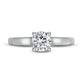 0.88 CT. T.W. Natural Diamond Frame Engagement Ring in Solid 14K White Gold (I/I2)