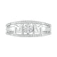 0.10 CT. T.W. Natural Diamond MOM" Double Row Ring in Sterling Silver"