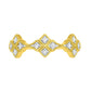 0.13 CT. T.W. Composite Natural Diamond Trio Ring in Solid 10K Yellow Gold