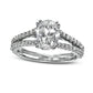 2.5 CT. T.W. Certified Oval Lab-Created Diamond Split Shank Engagement Ring in Solid 14K White Gold (F/VS2)