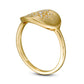 0.10 CT. T.W. Natural Diamond Star Signet Ring in Solid 10K Yellow Gold