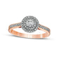 0.33 CT. T.W. Natural Diamond Double Frame Engagement Ring in Solid 10K Rose Gold