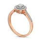 0.33 CT. T.W. Natural Diamond Double Frame Engagement Ring in Solid 10K Rose Gold