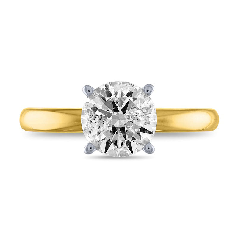 2.0 CT. Certified Natural Clarity Enhanced Diamond Solitaire Engagement Ring in Solid 14K Gold (I/I2)