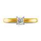 0.25 CT. Princess-Cut Natural Clarity Enhanced Diamond Solitaire Engagement Ring in Solid 14K Gold (I/I2)