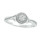 0.17 CT. T.W. Composite Natural Diamond Frame Antique Vintage-Style Promise Ring in Solid 10K White Gold