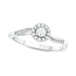 0.20 CT. T.W. Natural Diamond Frame Wavy Promise Ring in Solid 10K White Gold