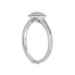 0.20 CT. T.W. Composite Natural Diamond Cushion-Shape Frame Promise Ring in Solid 10K White Gold