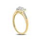 0.20 CT. T.W. Composite Natural Diamond Heart-Shape Frame Promise Ring in Solid 10K Yellow Gold