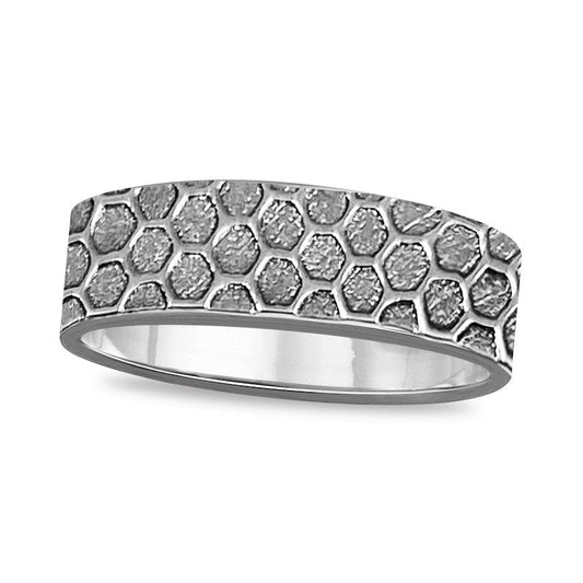 6.0mm Engravable Pattern Comfort-Fit Wedding Band in Sterling Silver (1 Select Logo and Line)