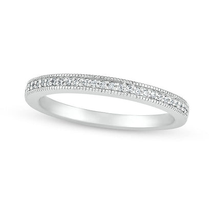 0.63 CT. T.W. Princess-Cut Natural Diamond Frame Art Deco Antique Vintage-Style Bridal Engagement Ring Set in Solid 10K White Gold