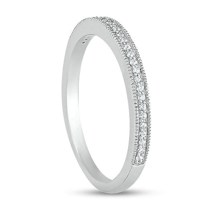 0.63 CT. T.W. Princess-Cut Natural Diamond Frame Art Deco Antique Vintage-Style Bridal Engagement Ring Set in Solid 10K White Gold