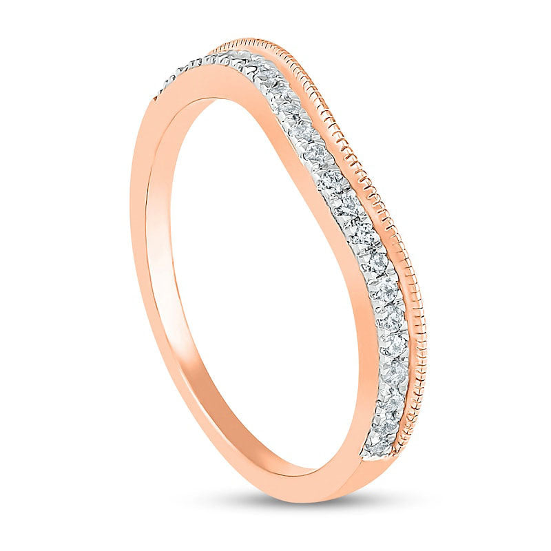 1.25 CT. T.W. Natural Diamond Flower Frame Antique Vintage-Style Bridal Engagement Ring Set in Solid 10K Rose Gold