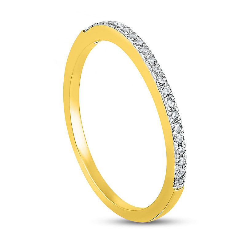 1.0 CT. T.W. Natural Diamond Tilted Frame Antique Vintage-Style Bridal Engagement Ring Set in Solid 10K Yellow Gold