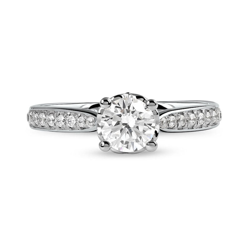 1.0 CT. T.W. Natural Diamond Engagement Ring in Solid 10K White Gold (J/I3)