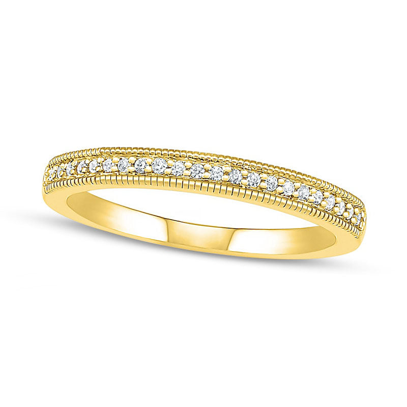 0.75 CT. T.W. Princess-Cut Natural Diamond Frame Antique Vintage-Style Bridal Engagement Ring Set in Solid 10K Yellow Gold