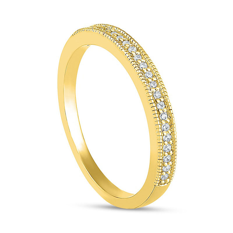 0.75 CT. T.W. Princess-Cut Natural Diamond Frame Antique Vintage-Style Bridal Engagement Ring Set in Solid 10K Yellow Gold