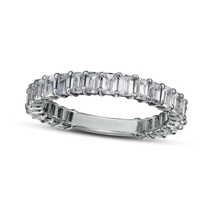 2.5 CT. T.W. Certified Emerald-Cut Lab-Created Diamond Eternity Anniversary Band in Solid 14K White Gold (F/VS2)