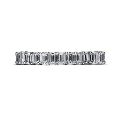 2.5 CT. T.W. Certified Emerald-Cut Lab-Created Diamond Eternity Anniversary Band in Solid 14K White Gold (F/VS2)
