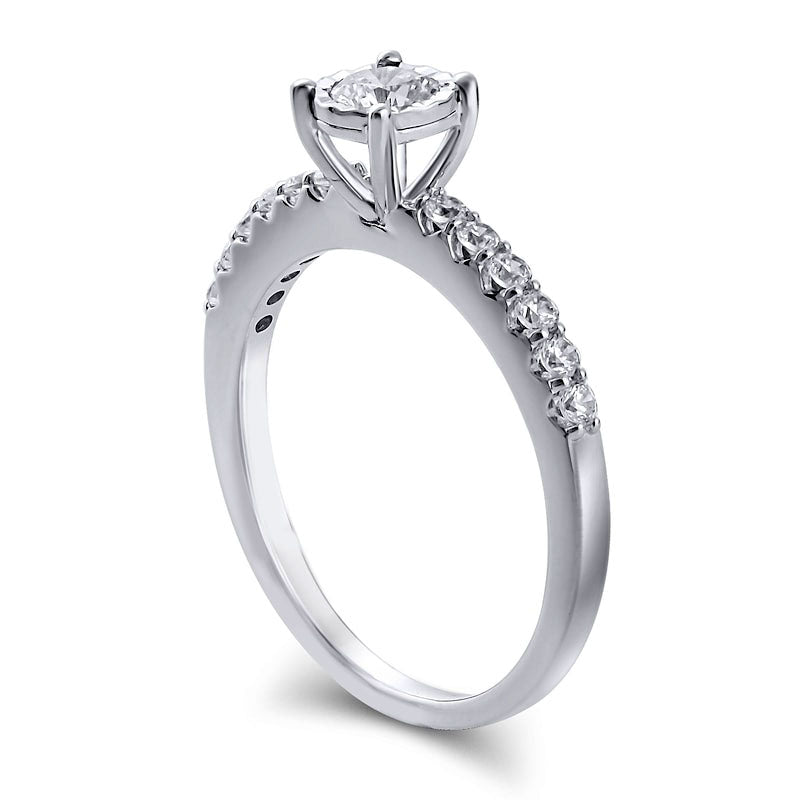 0.50 CT. T.W. Natural Diamond Engagement Ring in Solid 10K White Gold