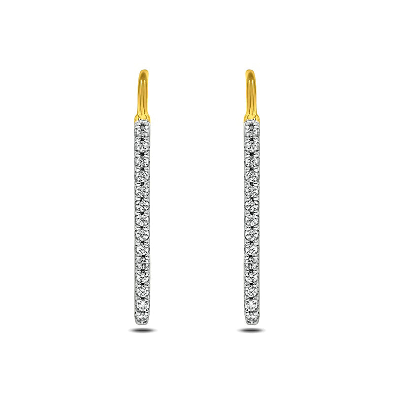 0.25 CT. T.W. Diamond Paperclip Drop Earrings in 10K Gold