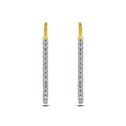 0.25 CT. T.W. Diamond Paperclip Drop Earrings in 10K Gold