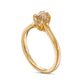 1.0 CT. T.W. Rough-Cut Champagne and White Natural Clarity Enhanced Diamond Solitaire Engagement Ring in Solid 14K Gold