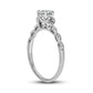 0.50 CT. T.W. Oval Natural Diamond Antique Vintage-Style Engagement Ring in Solid 10K White Gold (I/I2)