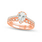 1.0 CT. T.W. Pear-Shaped Natural Diamond Frame Bridal Engagement Ring Set in Solid 14K Rose Gold (I/I2)