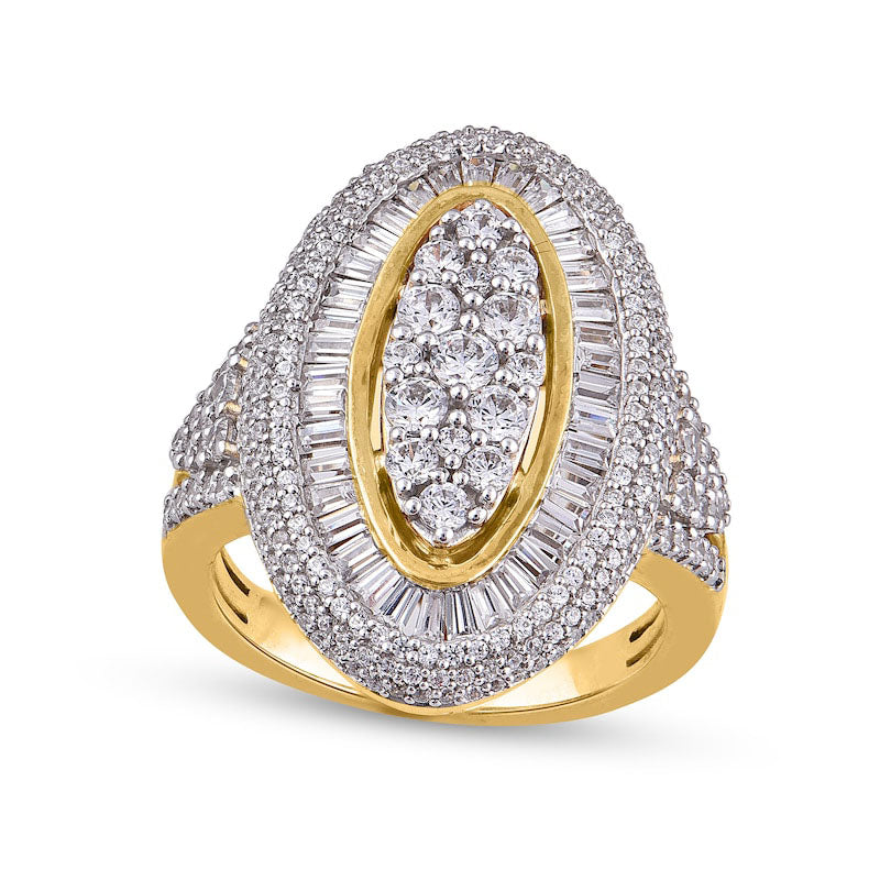 2.0 CT. T.W. Composite Marquise-Shaped Natural Diamond Ring in Solid 10K Yellow Gold