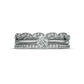 0.38 CT. T.W. Natural Diamond Alternating Leaf Three Piece Bridal Engagement Ring Set in Solid 10K White Gold (J/I3)
