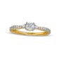0.38 CT. T.W. Natural Diamond Engagement Ring in Solid 10K Yellow Gold (J/I3)