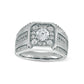 Men's 1.75 CT. T.W. Certified Lab-Created Diamond Octagonal Frame Multi-Row Ring in Solid 14K White Gold (F/SI2)