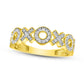 0.25 CT. T.W. Natural Diamond XO" Ring in Solid 10K Yellow Gold"