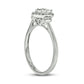 0.20 CT. T.W. Composite Heart Natural Diamond Frame Promise Ring in Solid 10K White Gold