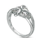 0.20 CT. T.W. Natural Diamond Infinity Loop Split Shank Ring in Sterling Silver