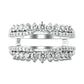1.0 CT. T.W. Natural Diamond Double Row Guard in Solid 14K White Gold