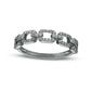 0.25 CT. T.W. Natural Diamond Chain Link Ring in Solid 10K White Gold