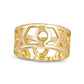9.0mm XO" Hugs and Kisses Band in Solid 10K Yellow Gold - Size 7"
