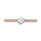 0.33 CT. T.W. Natural Diamond Hidden Halo Engagement Ring in Solid 10K Rose Gold (I/I2)